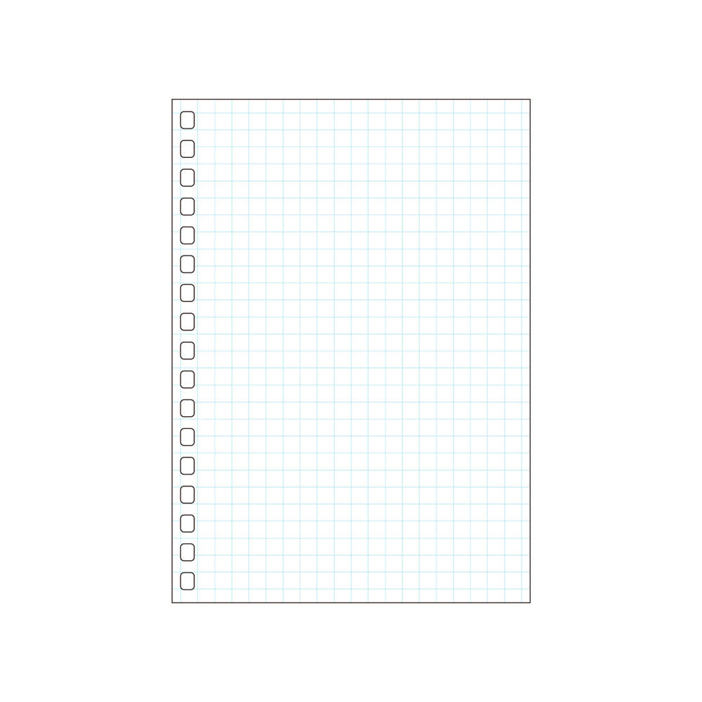 Open ring notebook/Twist notebook <Suitable leaf/Light colored grid lines> A6