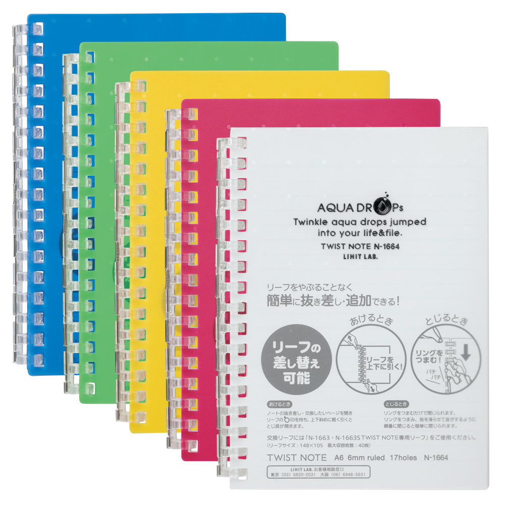 AQUA DROPs Twist Note A6 30 sheets