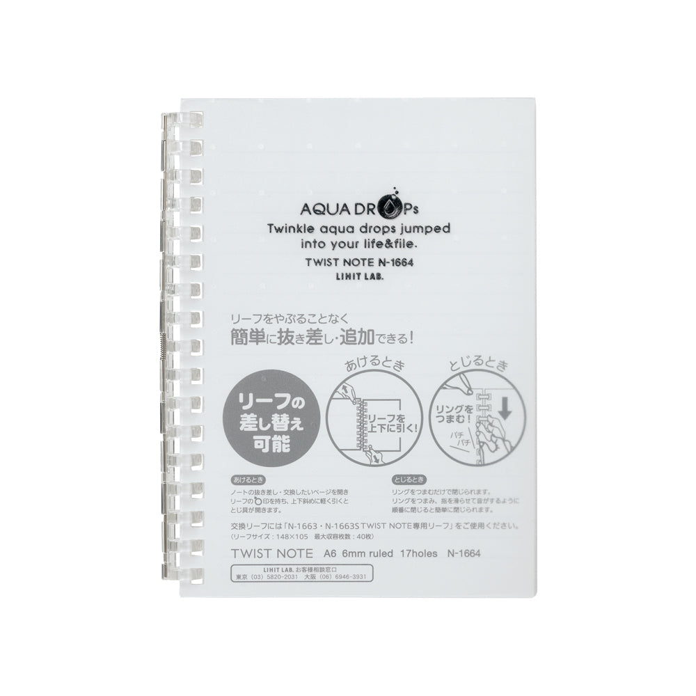 AQUA DROPs Twist Note A6 30 sheets