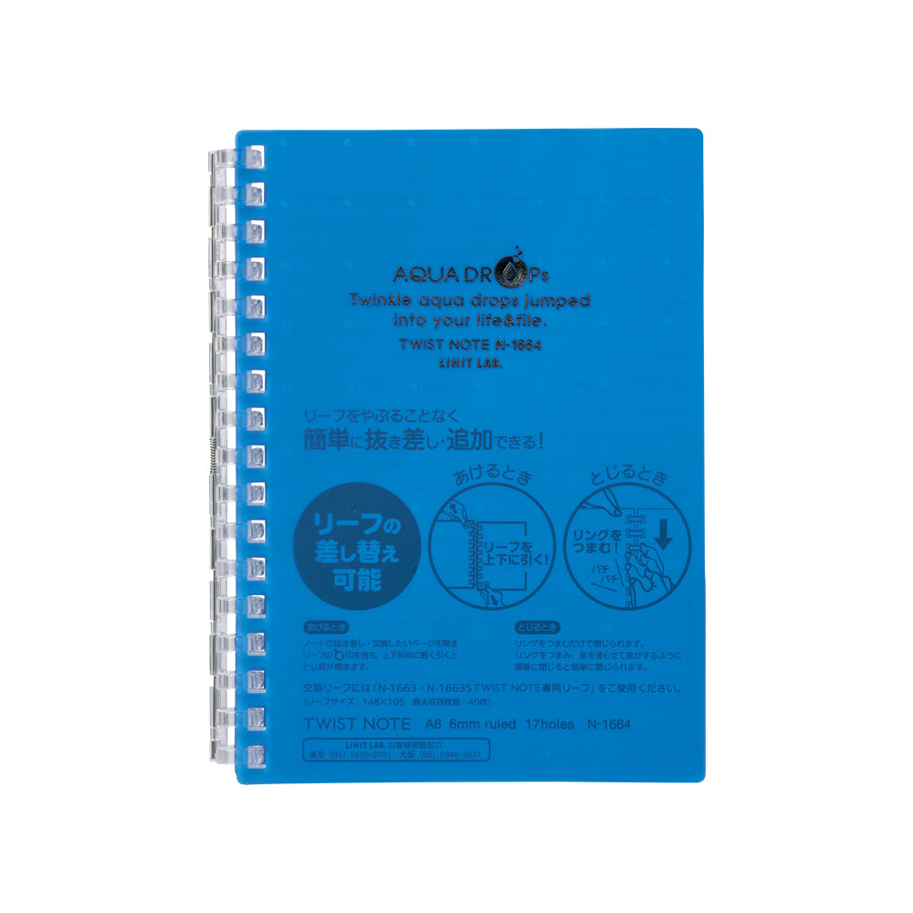 AQUA DROPs Twist Note A6 30 sheets