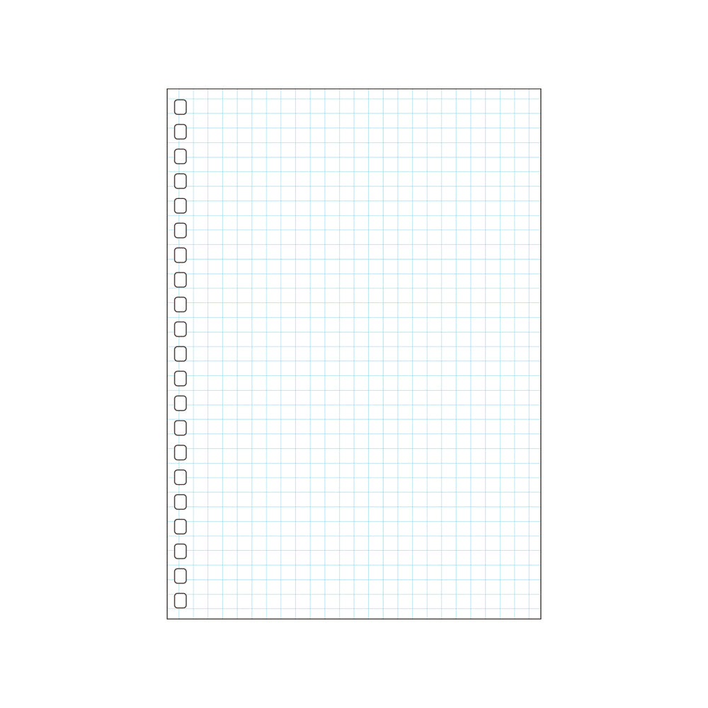 Open ring notebook/Twist notebook <Suitable leaf/Light colored grid lines> B6