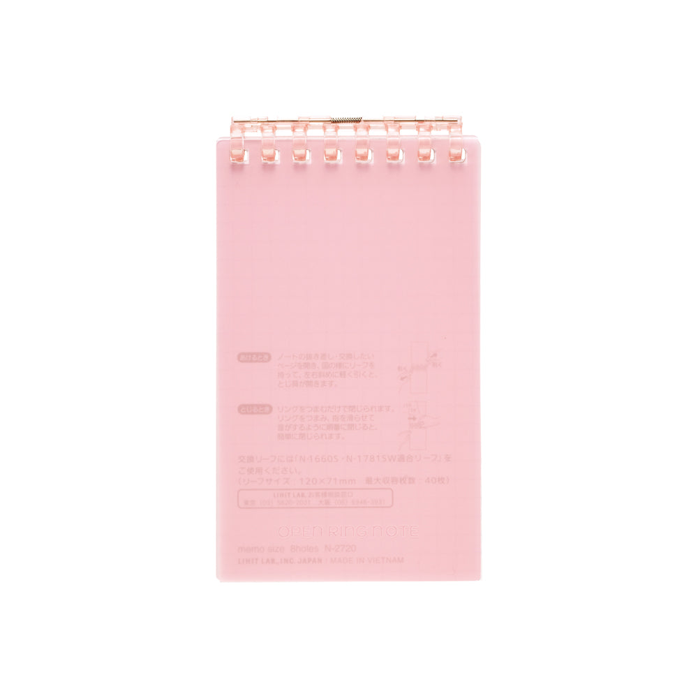 Open ring notebook, memo size, 40 leaves