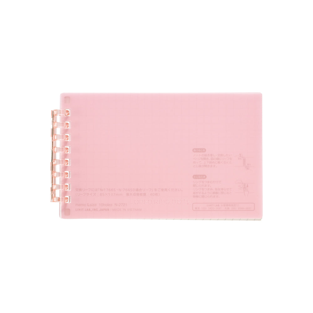 Open ring notebook, memo size L, 40 sheets