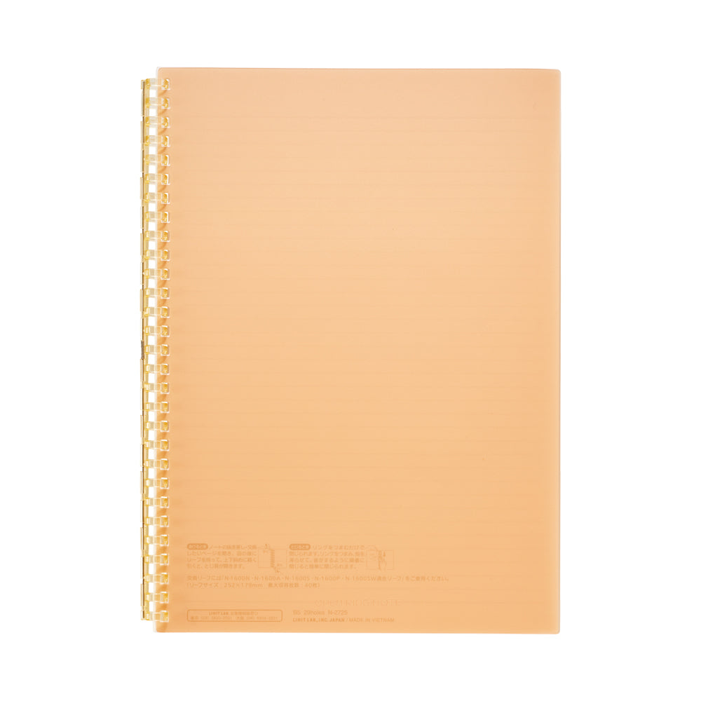 Open ring notebook, semi-B5 size, 30 sheets