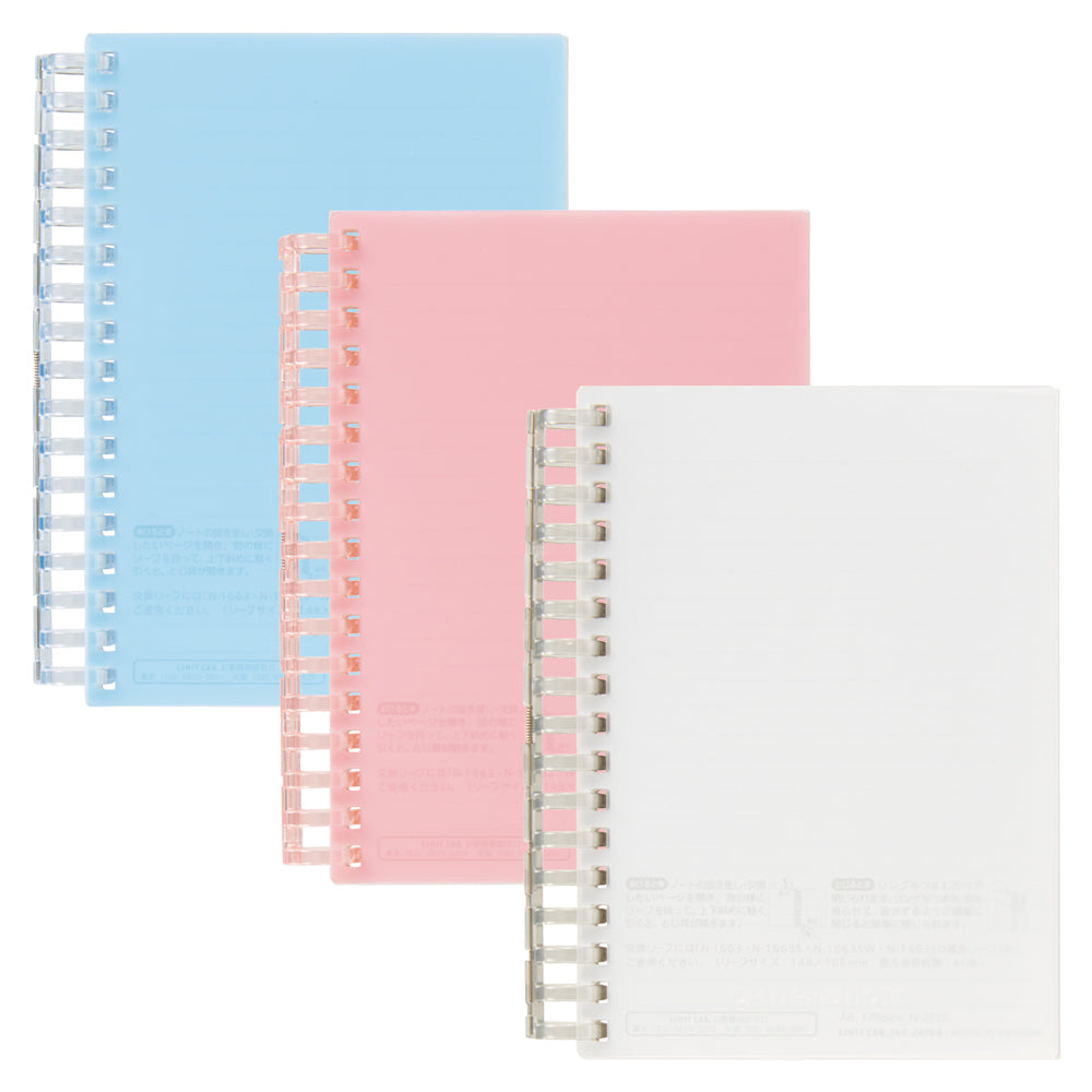 Open ring notebook A6 thick binding 70 sheets