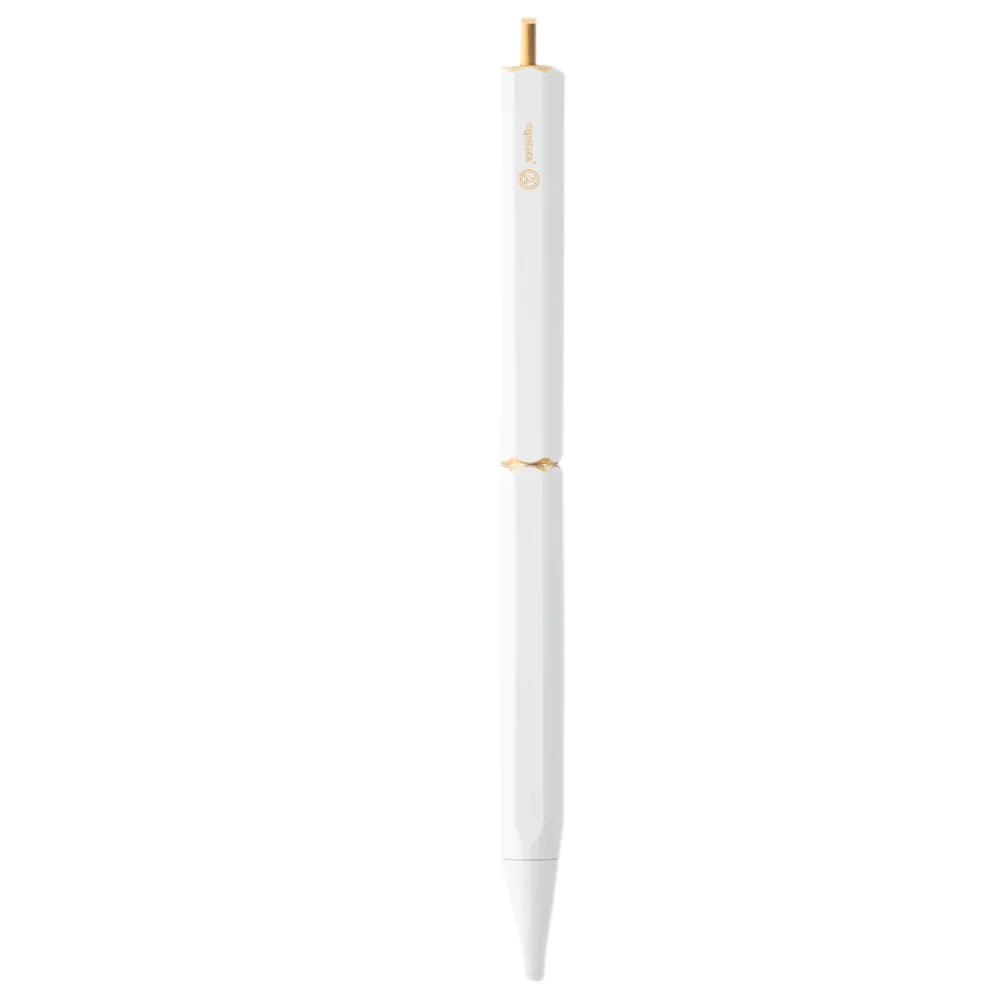 Ystudio Classic Revolve Portable Ballpoint Pen - Brass White