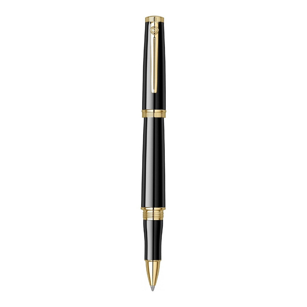 Scrikss | Heritage | Glossy Black | Roller Ball Pen | 23k Gold Plated | 1.0mm Point refill