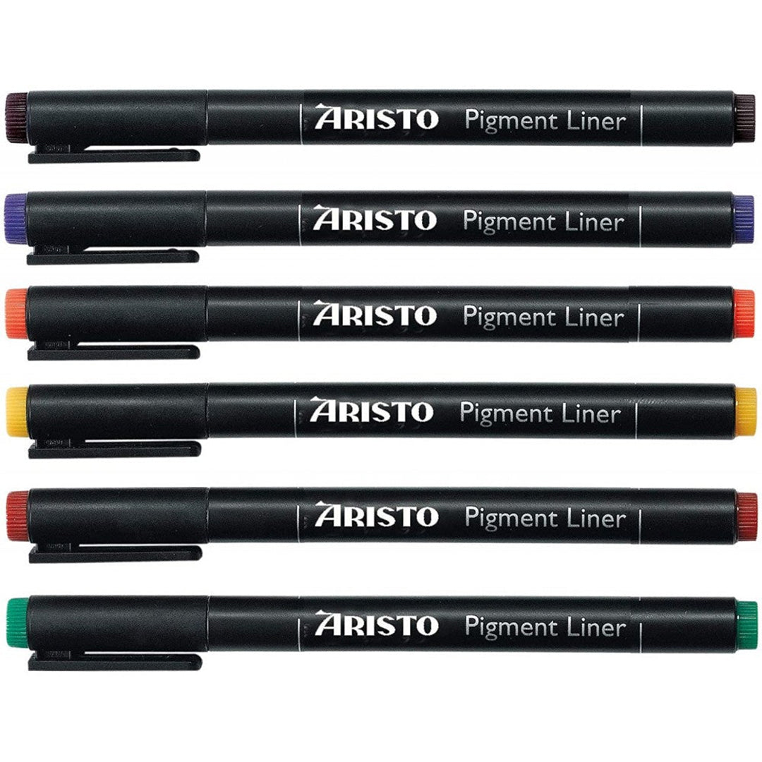Aristo | Pigment Liner | 0.05, 0.1, 0.2, 0.3, 0.5, 0.8 | Pack of 6