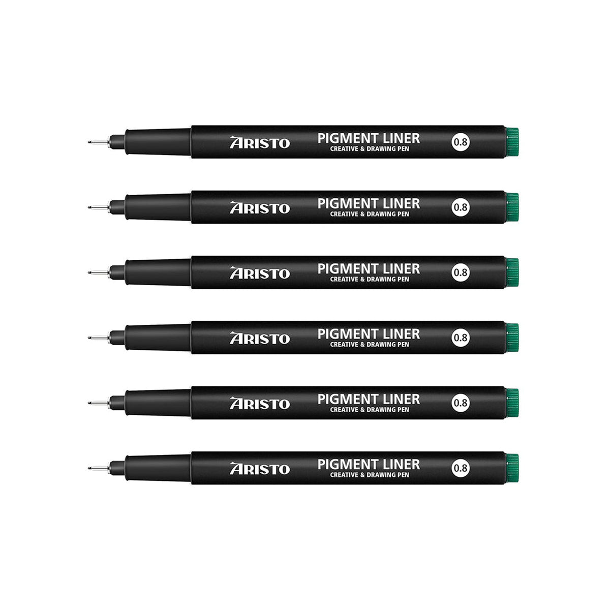 Aristo | Pigment Liner | 0.8mm | Black | Pack of 6