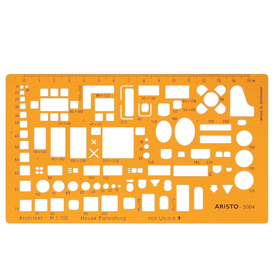 Aristo | Professional Engineer Architecture Furniture | Template Stencil Tool Scale 1 100