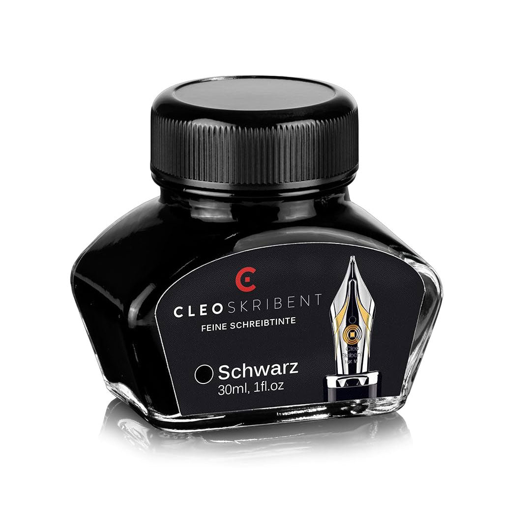 Cleo Skribent | Black Fountain Pen | Ink Bottle | 30 ml