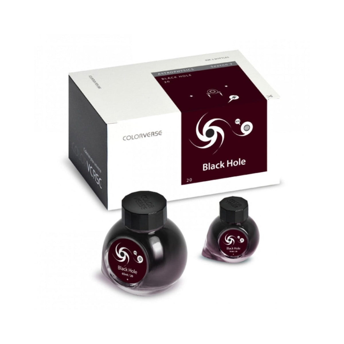 Colorverse Astrophysics Series Black Hole Fountain Pen Ink – 65ml & 15ml Set