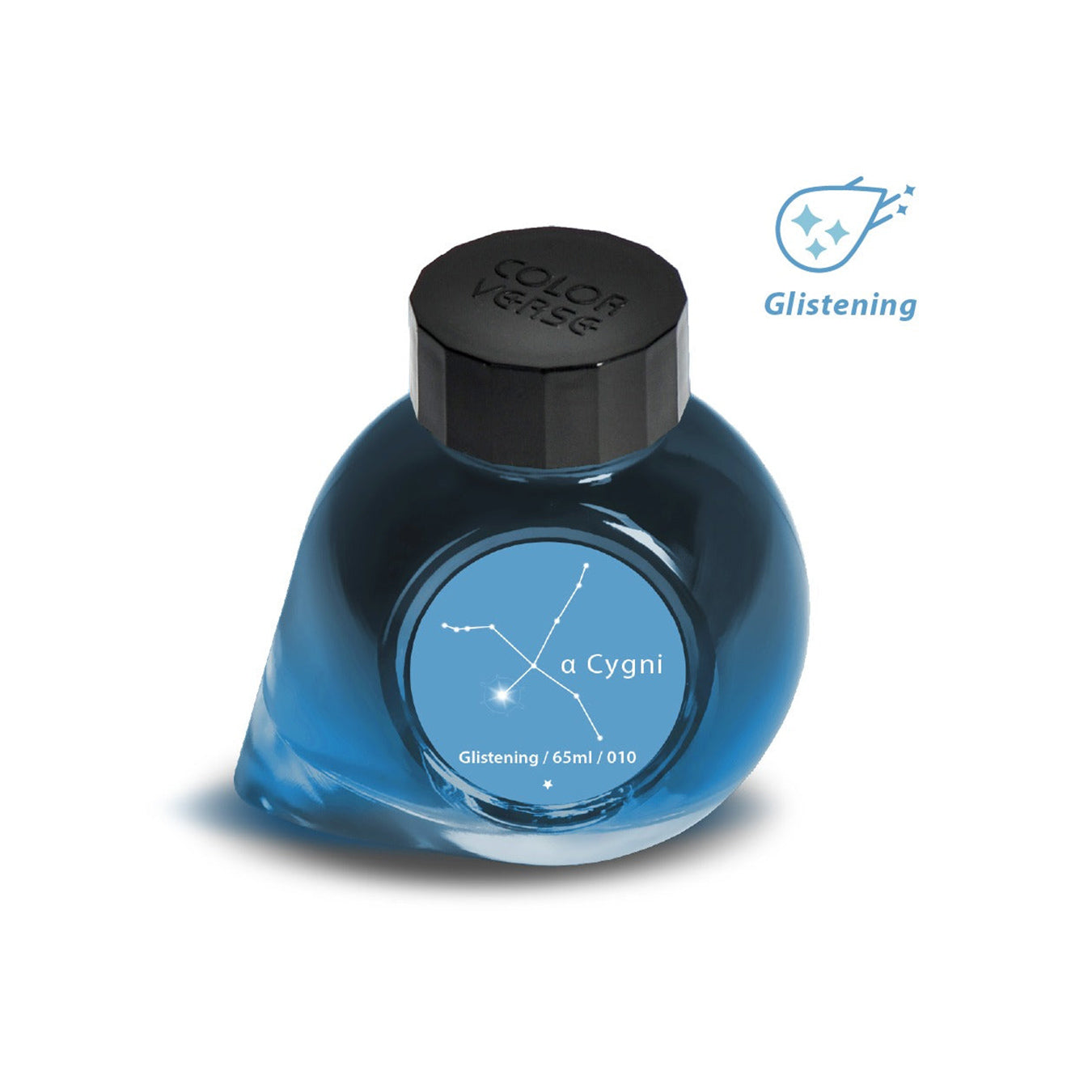 Colorverse | Blue | Fountain Pen Ink Bottled | Project Ink | α Cygni Glistening.