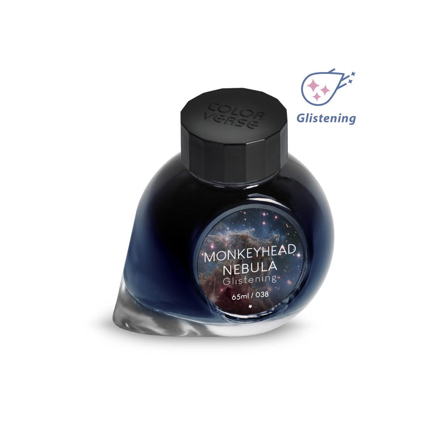 Colorverse | Blue | Fountain Pen Ink Bottled | Project Ink | Monkeyhead Nebula Glistening- 65ml.
