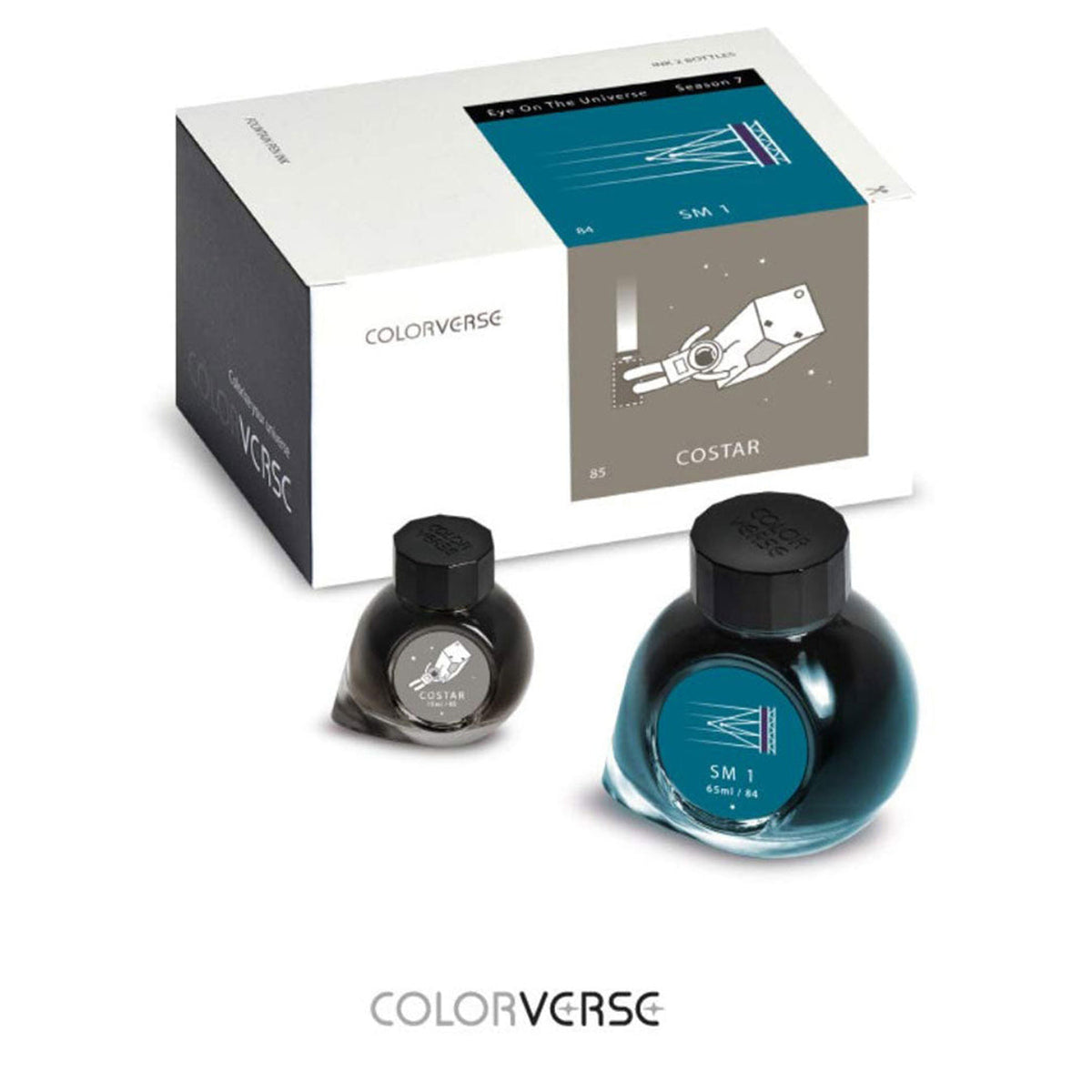 Colorverse Ink | Season 7 | Eye On The Universe | SM1 (65ml) and Costar (glistening) (15ml) | 2 Bottle Set
