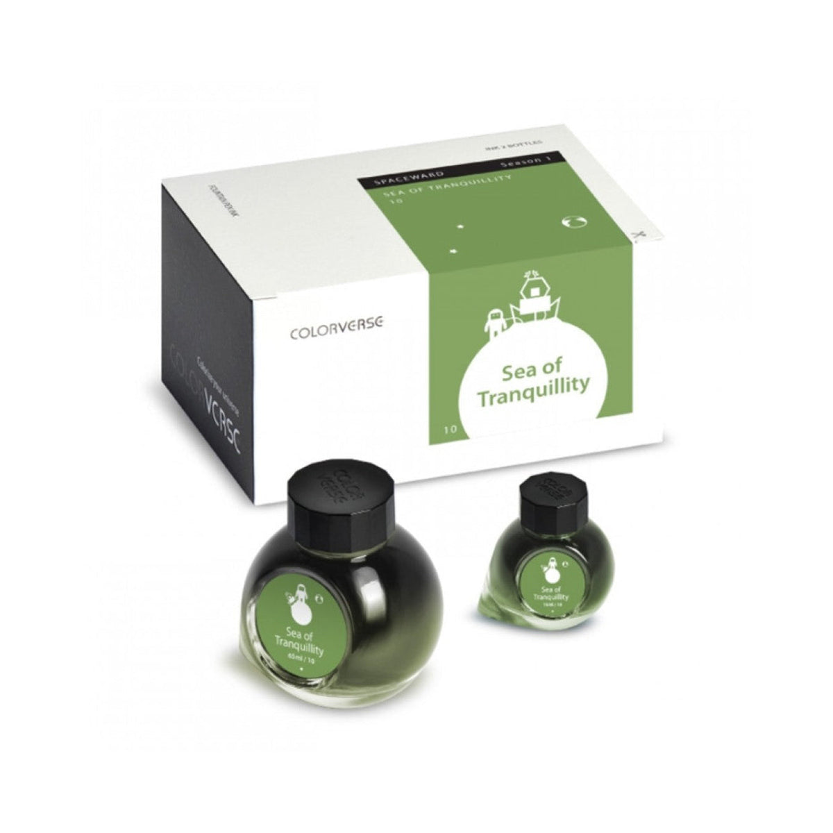 Colorverse Spaceward Series Sea Of Tranquility Fountain Pen Ink – 65ml & 15ml Set