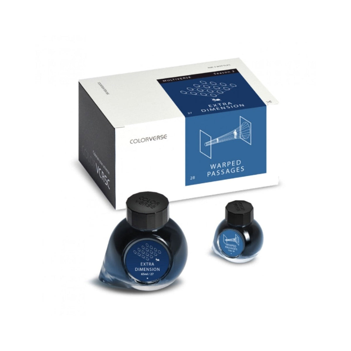 Colorverse Multiverse Series Extra Dimension & Warped Passages Fountain Pen Ink – 65ml & 15ml Set