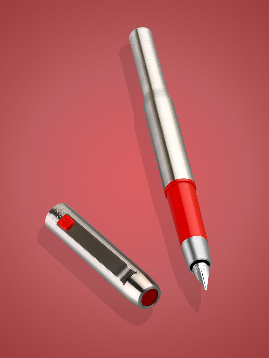 Moonman B25 Spades Ares Fountain Pen – Fine Nib (0.5mm), Stainless Steel