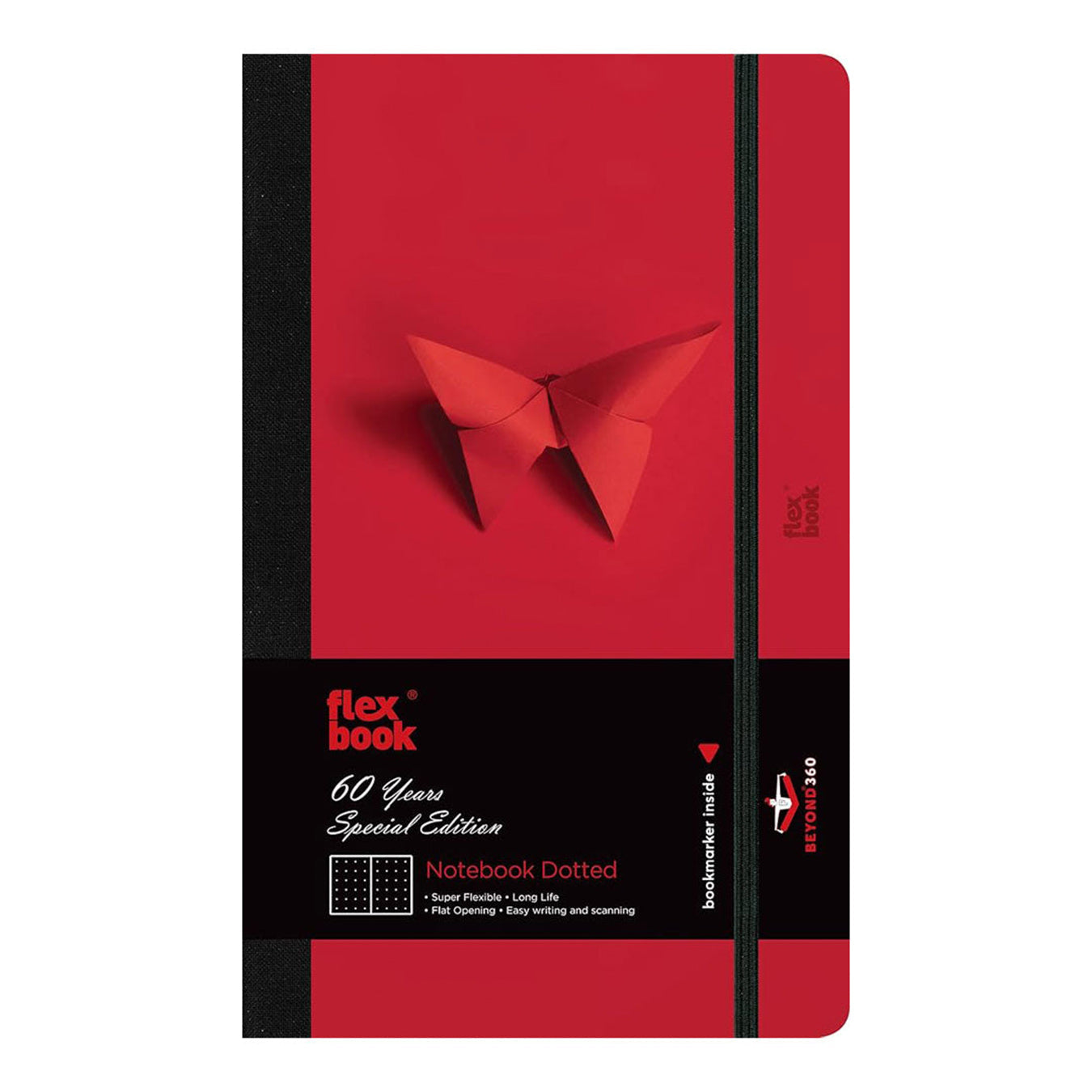 Flexbook | Dotted | Medium A5 Size Notebook | Red | 60 Years Special Edition