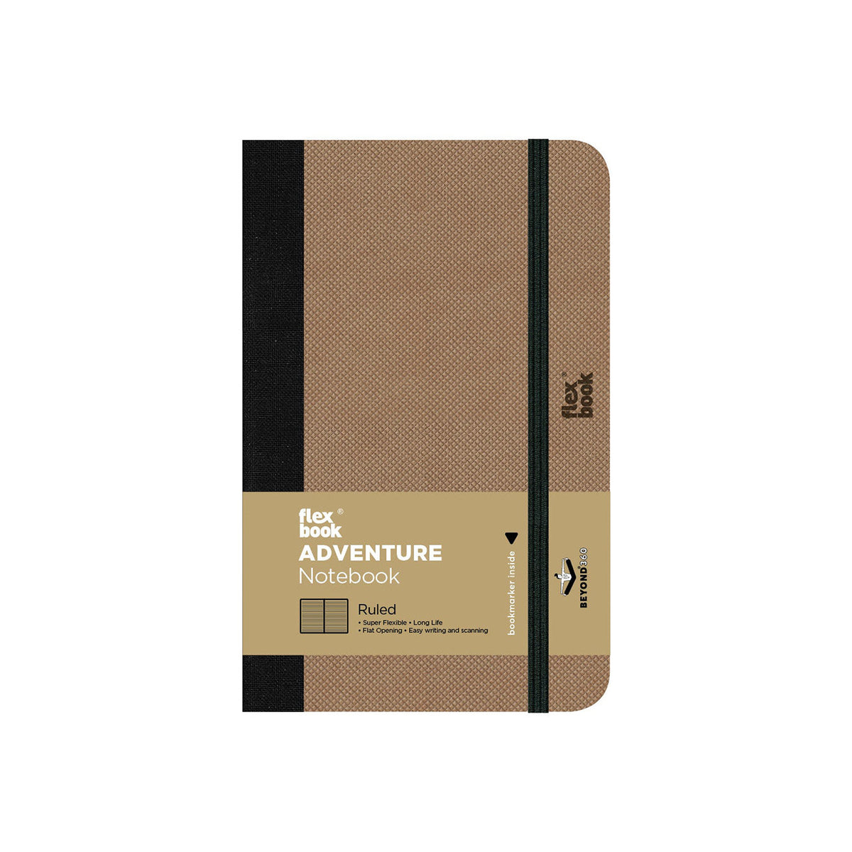 Flexbook | Ruled | Pocket A6 Size Notebook | Camel | Adventure Series