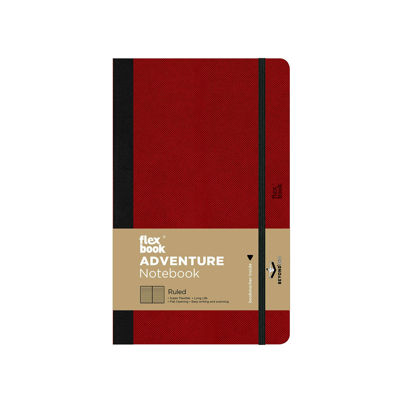 Flexbook | Ruled | Medium A5 Size Notebook | Red | Adventure Series