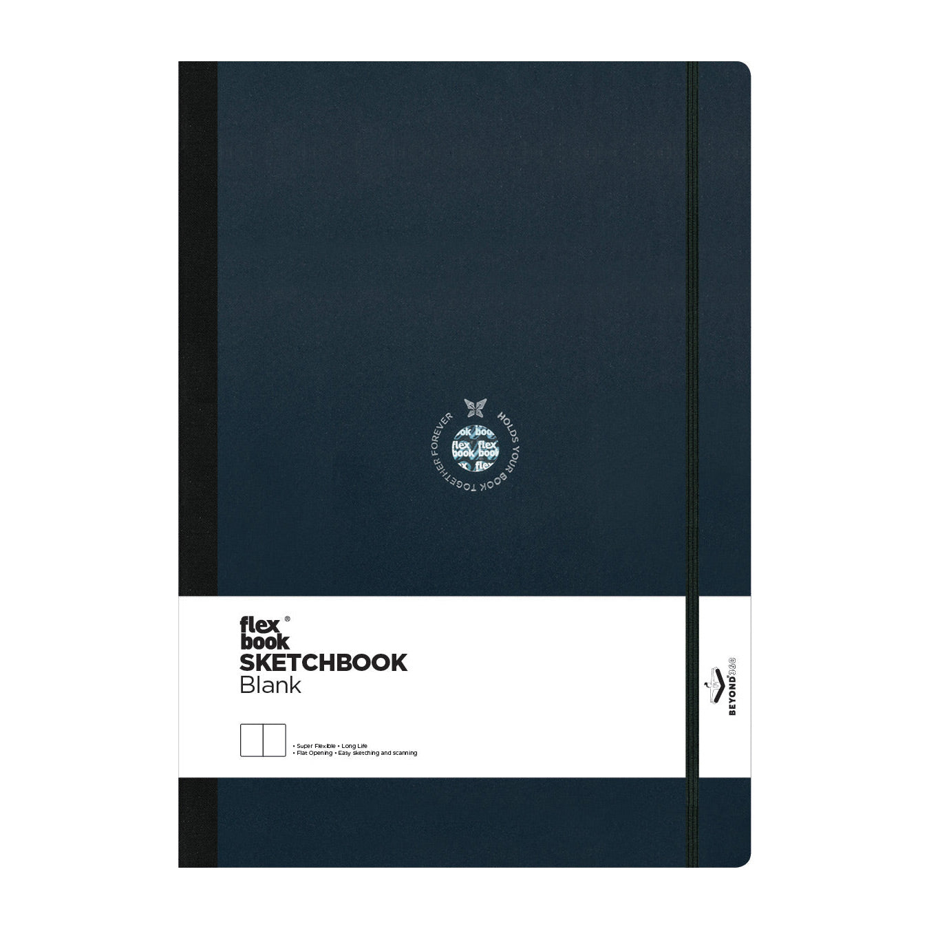 Flexbook | Blank | Large A4 Size Sketchbook | Black | Flex Global Sketchbook