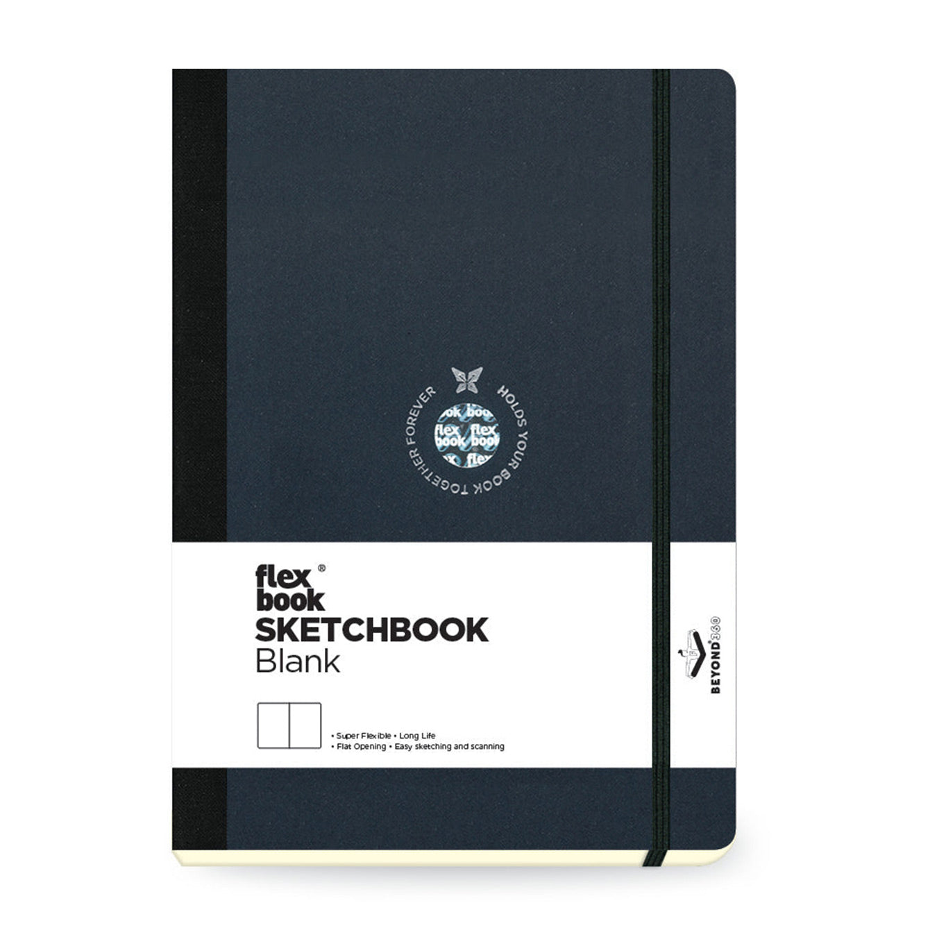 Flexbook | Blank | Medium A5 Size Sketchbook | Black | Flex Global Sketchbook