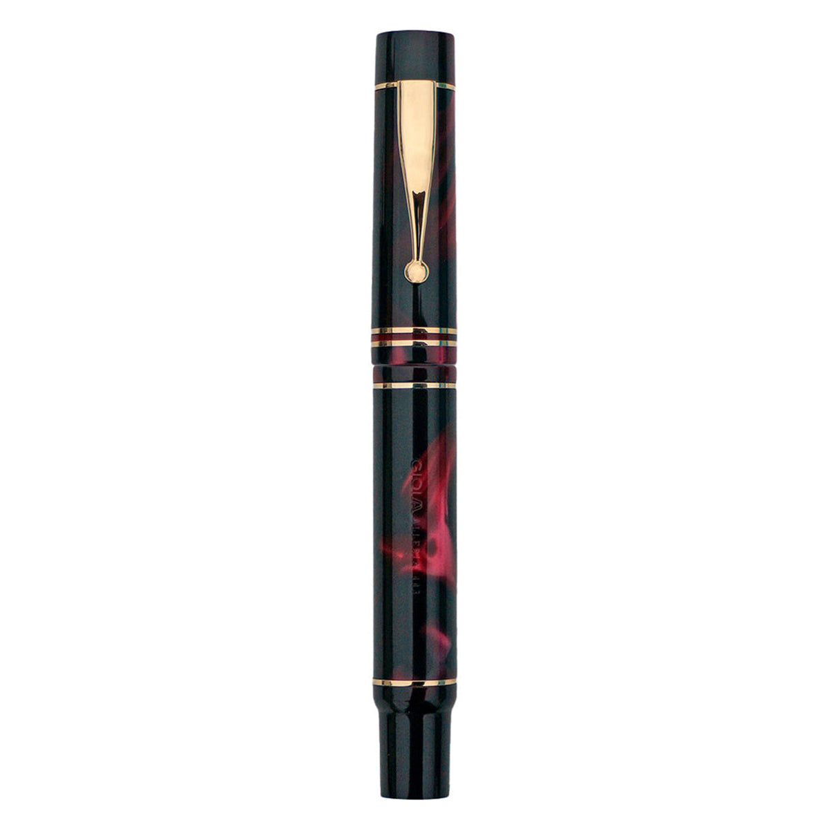 GIOIA Alleria Amaranto Red-Black Fountain Pen – Gold Trim
