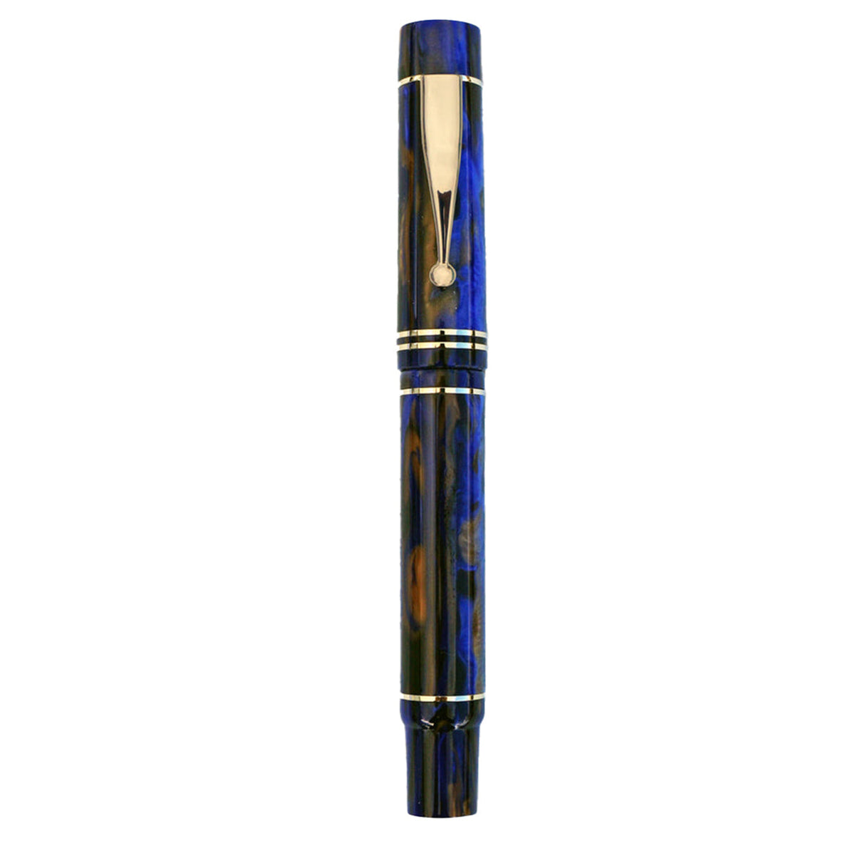 GIOIA Alleria Crepuscola Blue-Brown Fountain Pen – Gold Trim