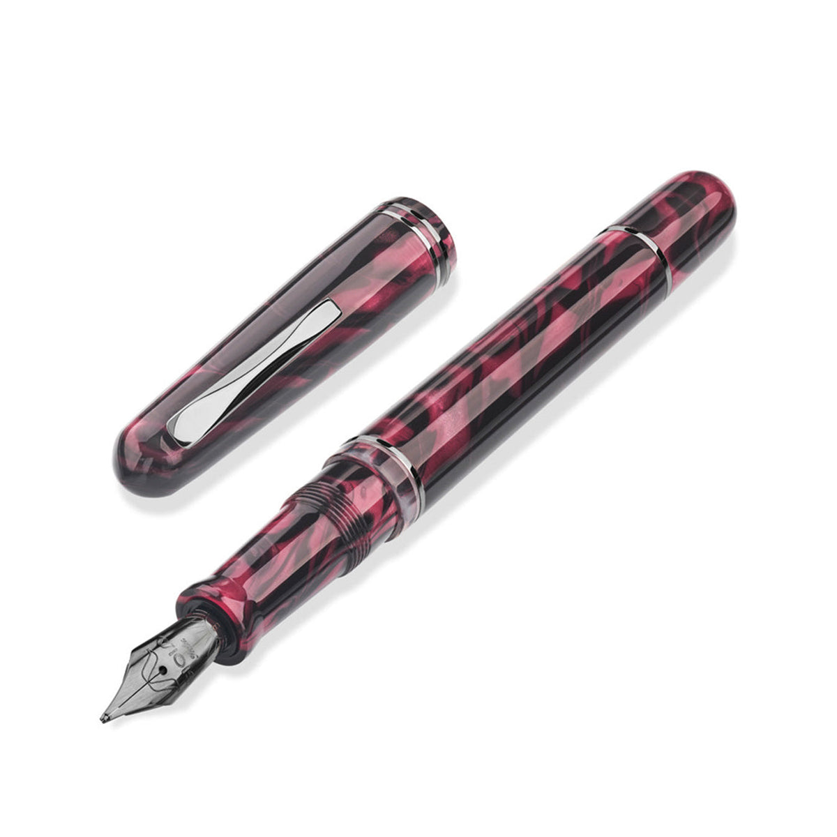 GIOIA Metis Amaranto Fountain Pen – Ruthenium Trim