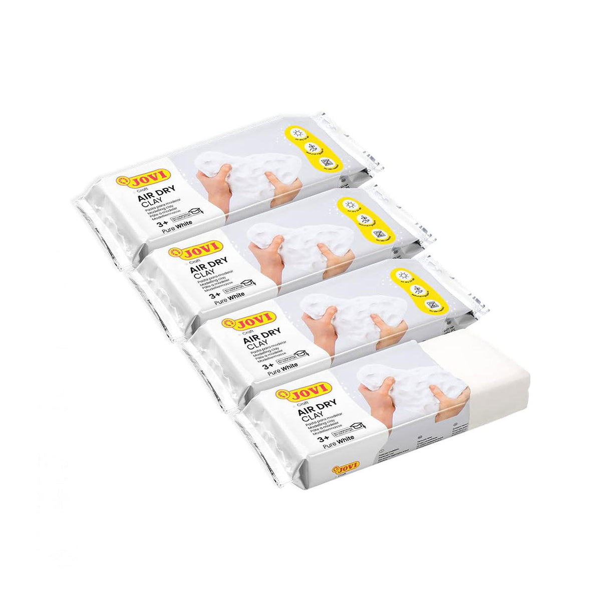 Jovi | Air Dry | Modeling Clay Kit | Set of 4 | White Color | (P86/4)