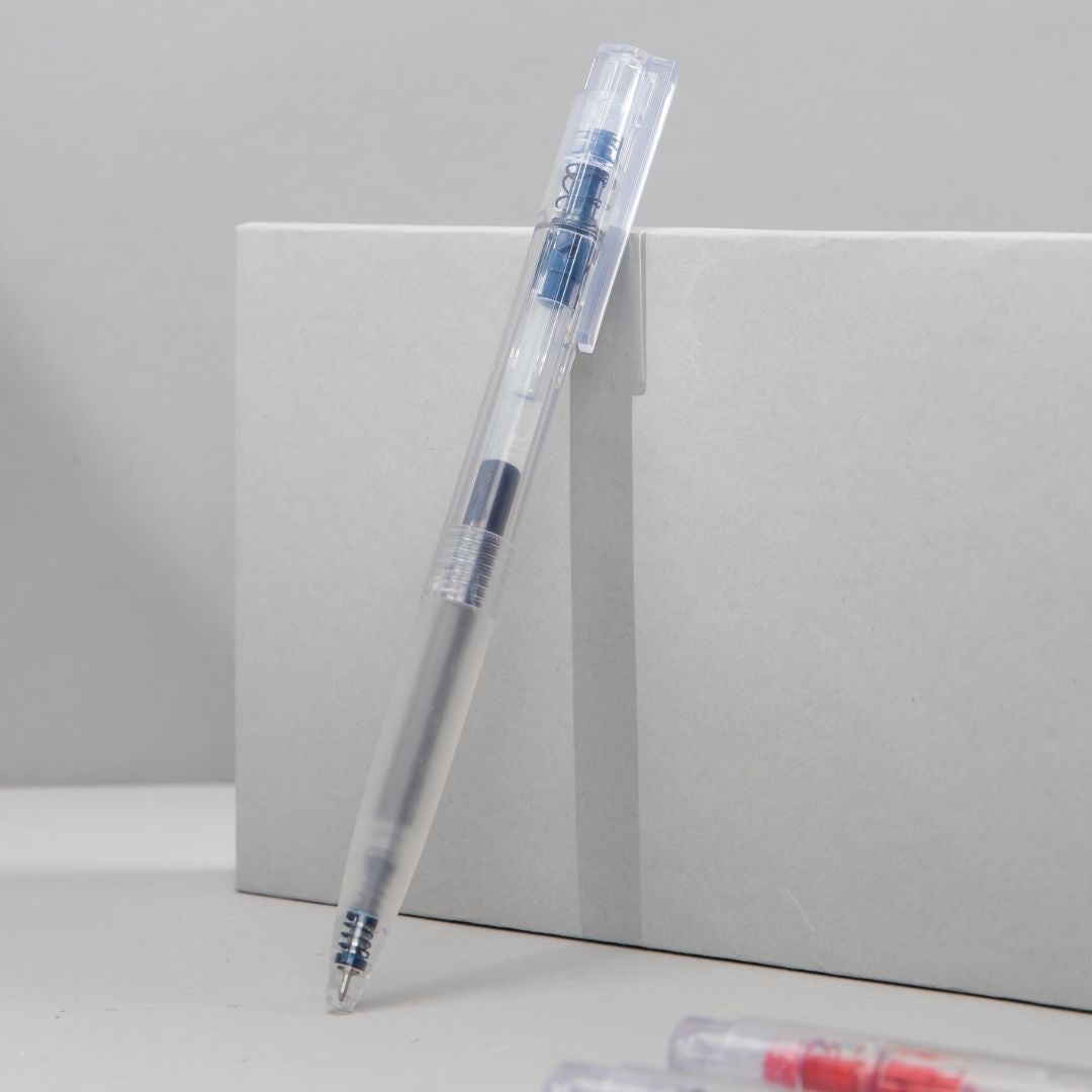 K7 transparent Gel Ink Pen 0.5mm - INDOFUTURE - K7-Dark-Blue - Gel Pens