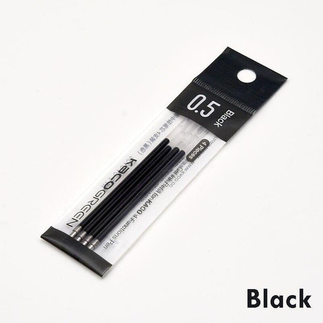 Kaco 4 in 1 Module Gel Pen Refills Pack Of 4 - INDOFUTURE - Refill-4 in 1 - black ink - Stationery