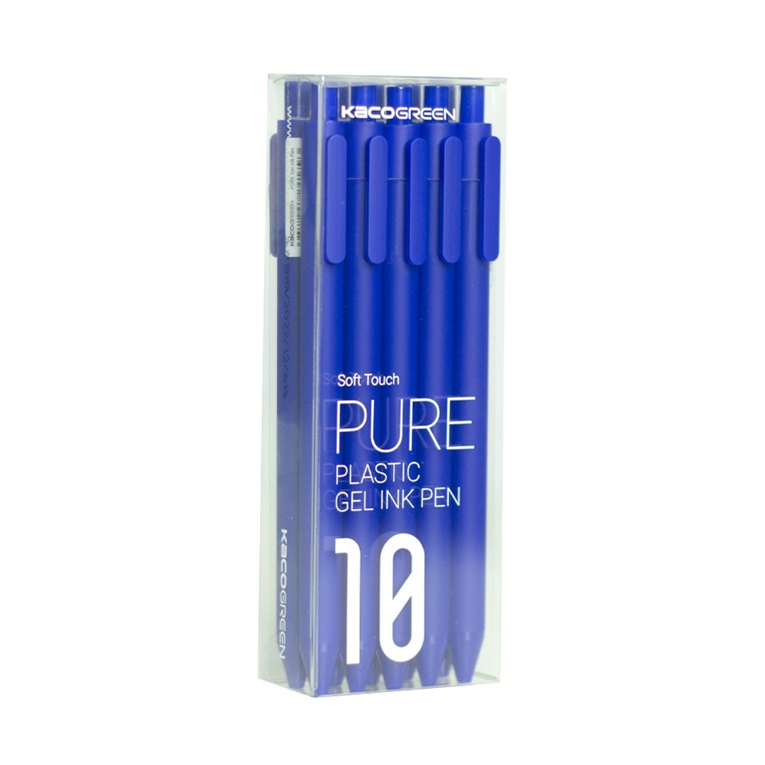 Kaco Pure Gel Pens 0.7mm - Pack of 10 - INDOFUTURE - K1015 - Gel Pens