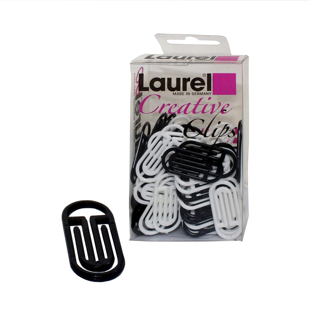 Laurel Arch King Klip | White & Black | 25/30mm | Holds 2–20 Sheets