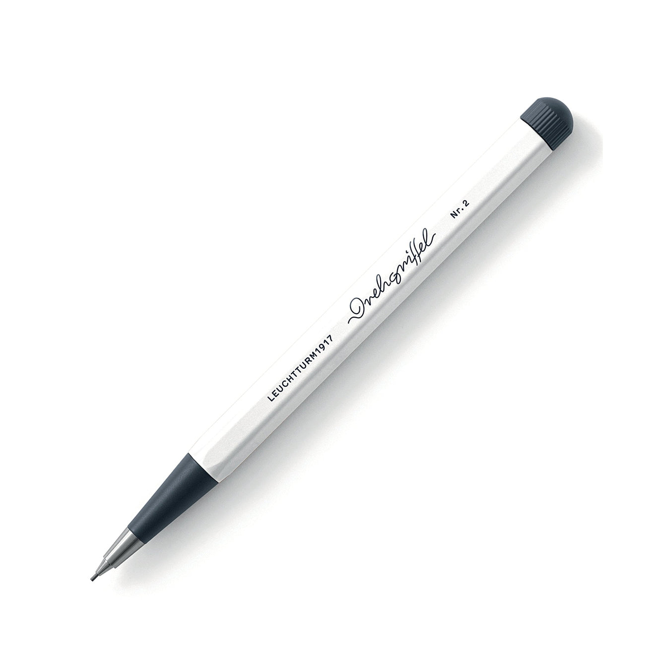 LEUCHTTURM1917 0.7mm Mechanical Clutch Pencil | Graphite HB Lead | Drehgriffel No. 2 | White | Twist Mechanism