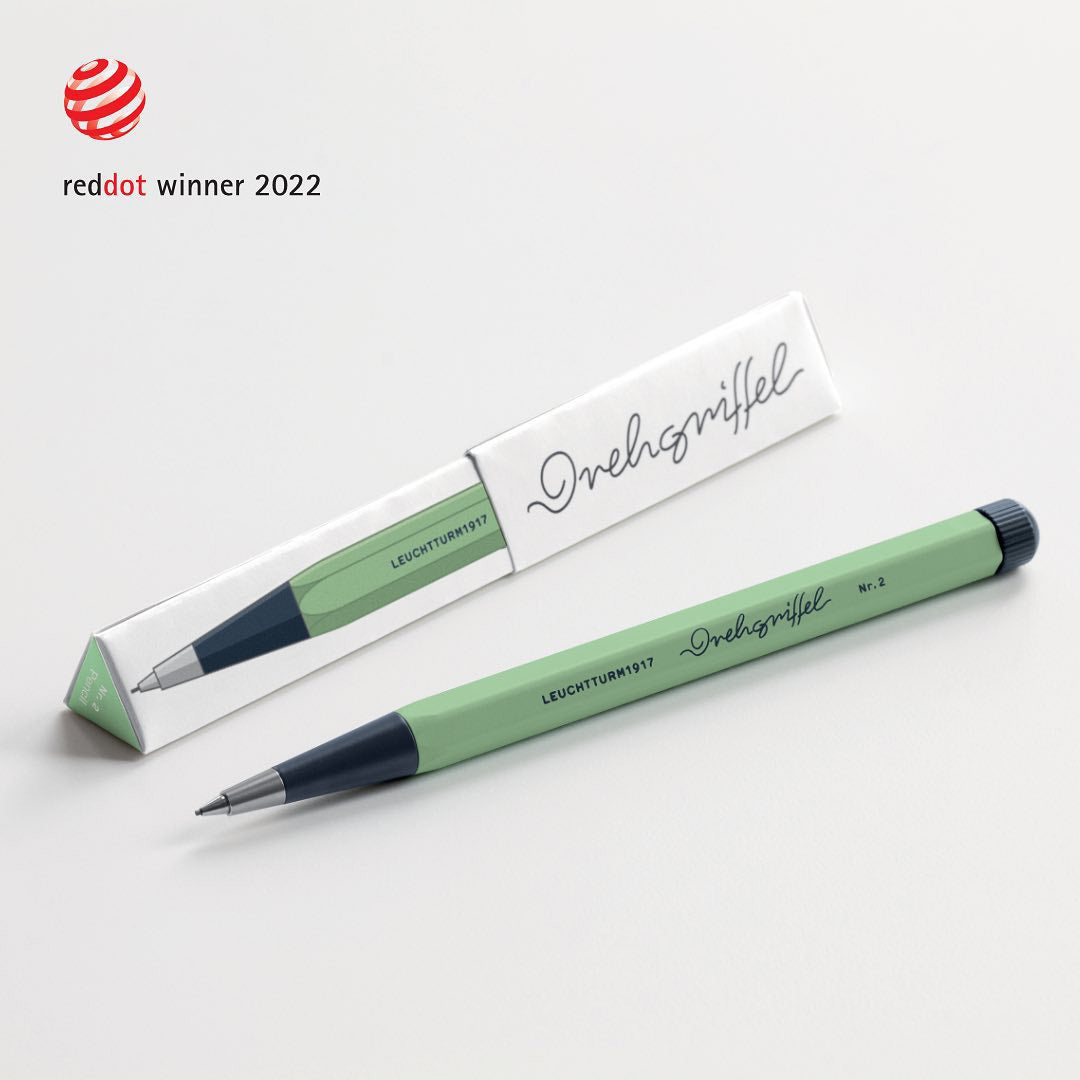 LEUCHTTURM1917 0.7mm Mechanical Clutch Pencil | Graphite HB Lead | Drehgriffel No. 2 | Sage Green | Twist Mechanism