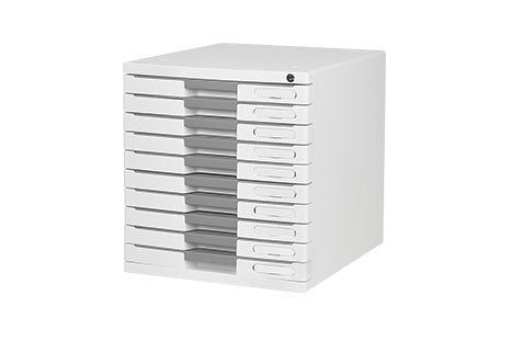 Sysmax | Lockable File Cabinet | 10 Drawers | Grey |New Max | For Office School & Hospital