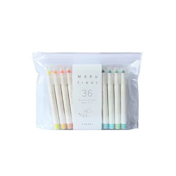 MARU liner Highlighter 36 Color Set / Epoch Chemical