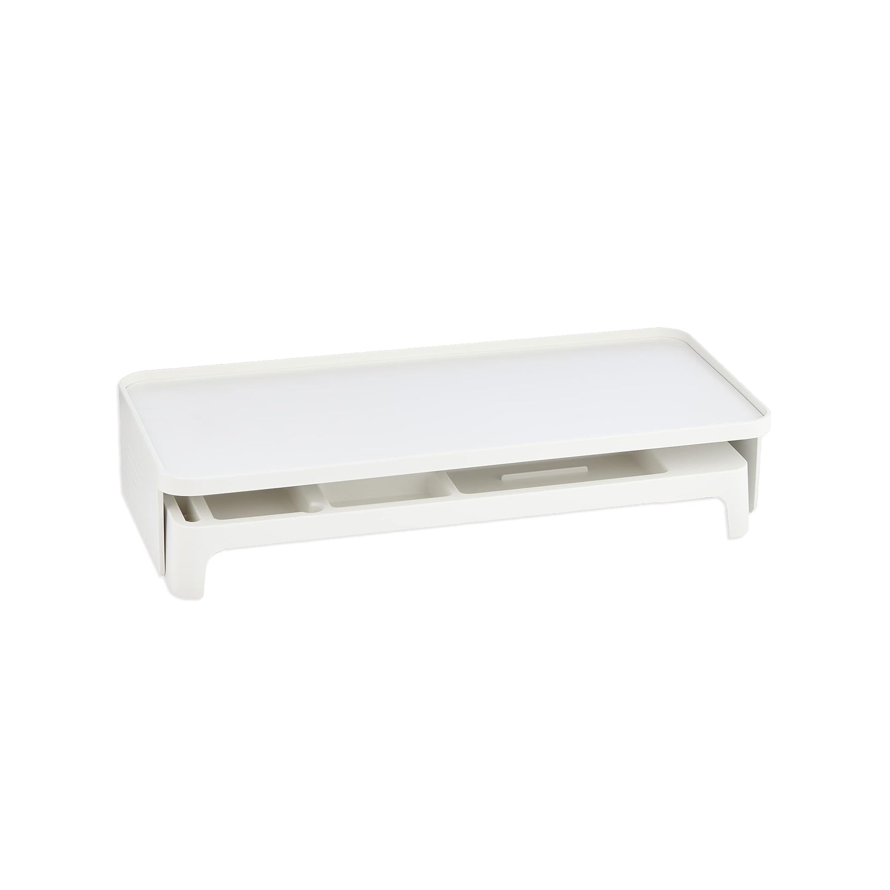 Litem Monitor Stand Up Desk Organizer Set - White
