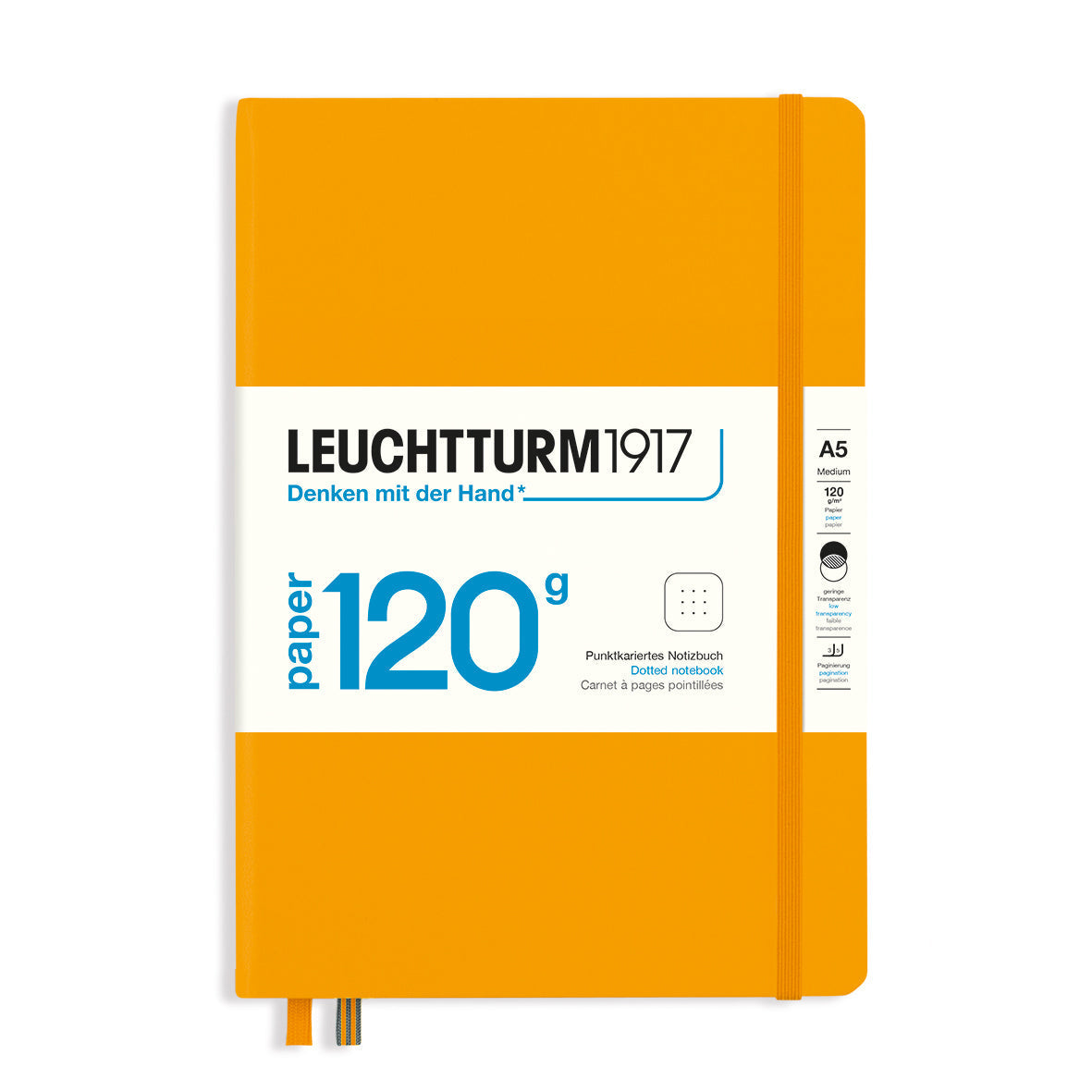 LEUCHTTURM1917 120G Edition Hardcover Notebook Medium (A5), Dotted, 203 Pages - Rising Sun