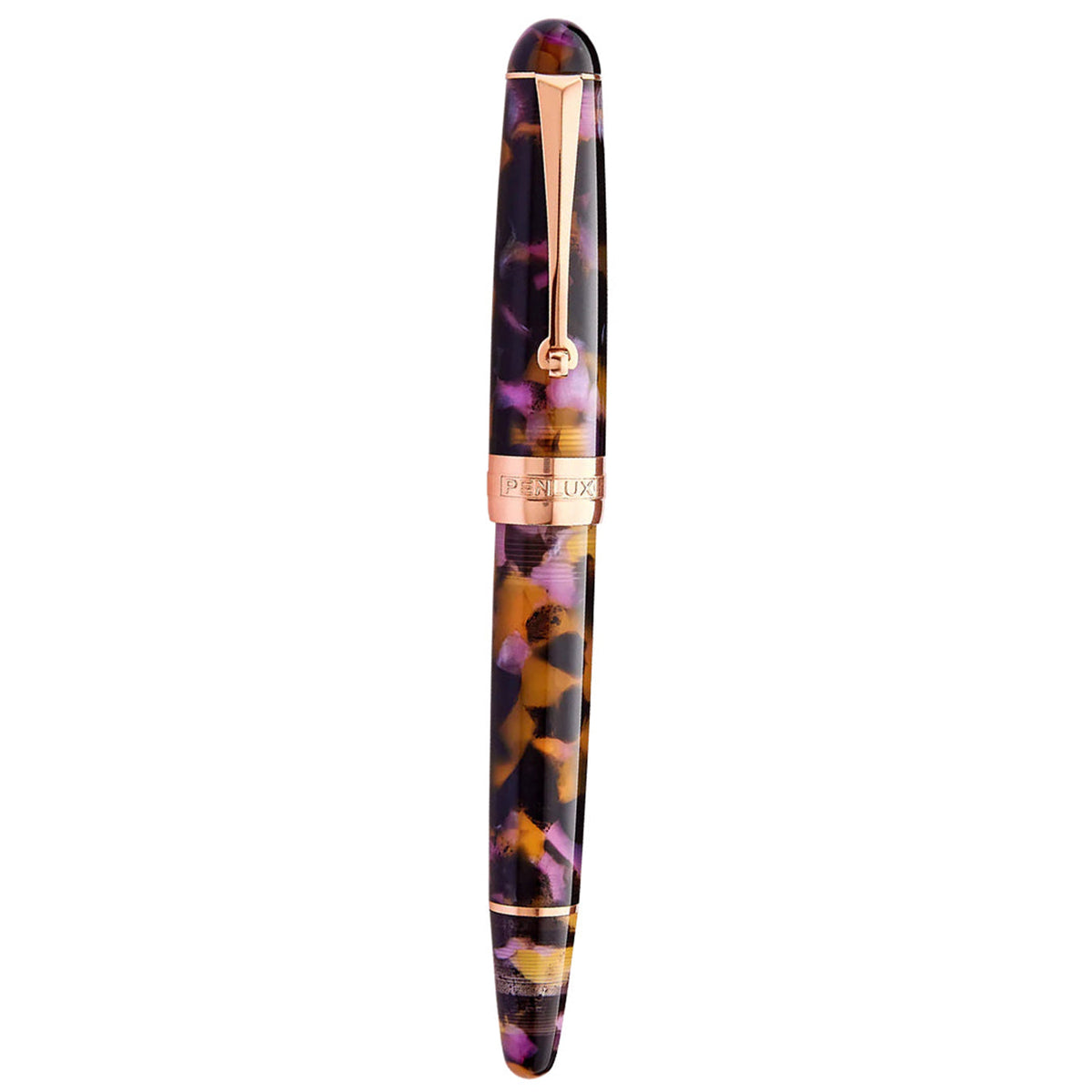 Penlux Masterpiece Delgado Euploea Brown Black Fountain Pen