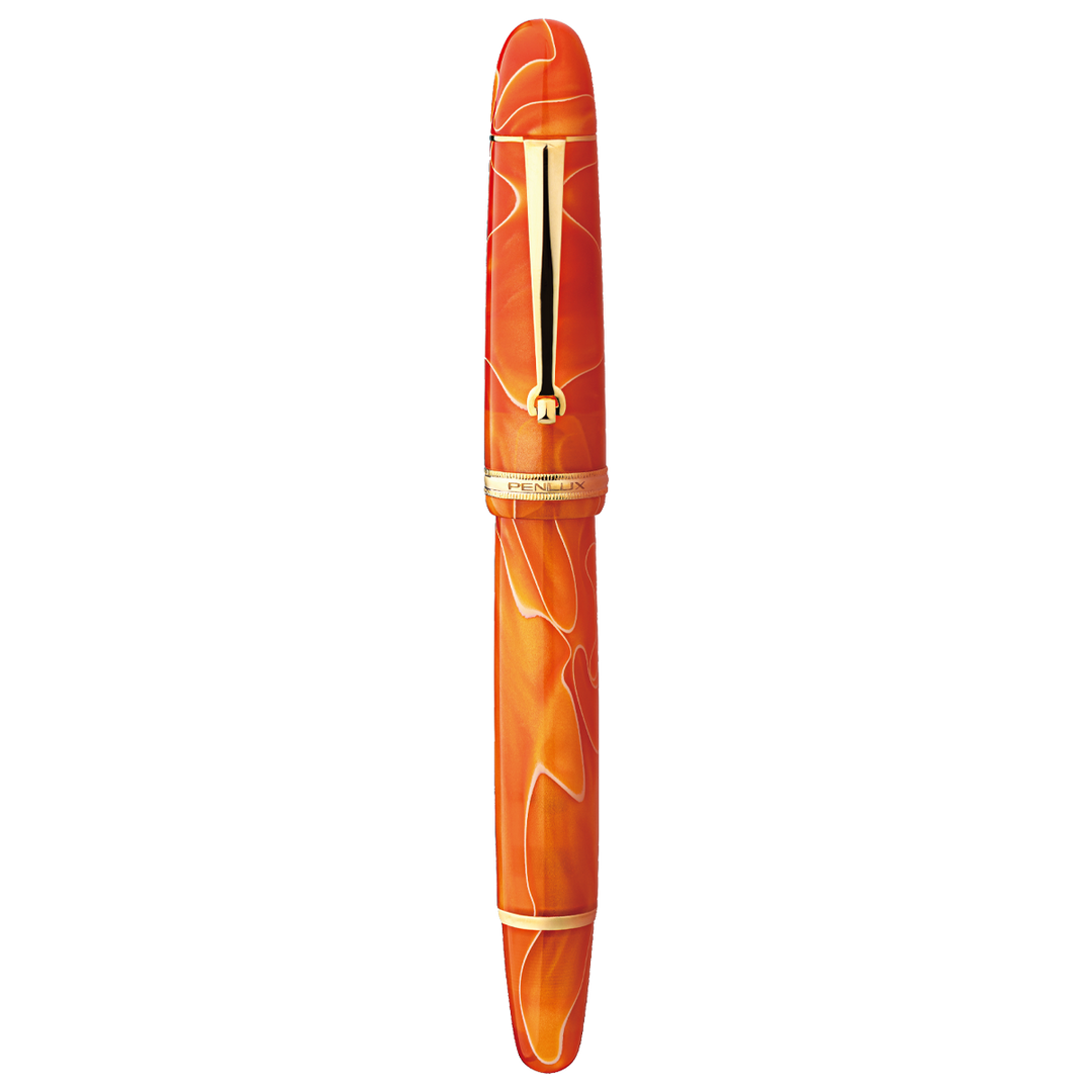 Penlux Fountain Pen Grande Orange Swirl – INDOFUTURE