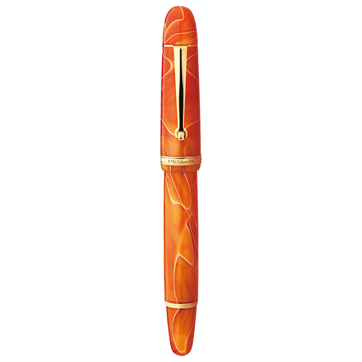 Penlux Masterpiece Grande Orange Swirl Fountain Pen