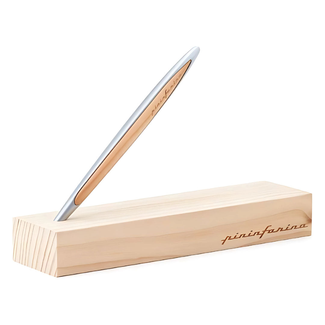 Pininfarina | Cambiano | Cedarwood | Classic Ethergraf metal alloy tip | Solid Wood Desk Stand