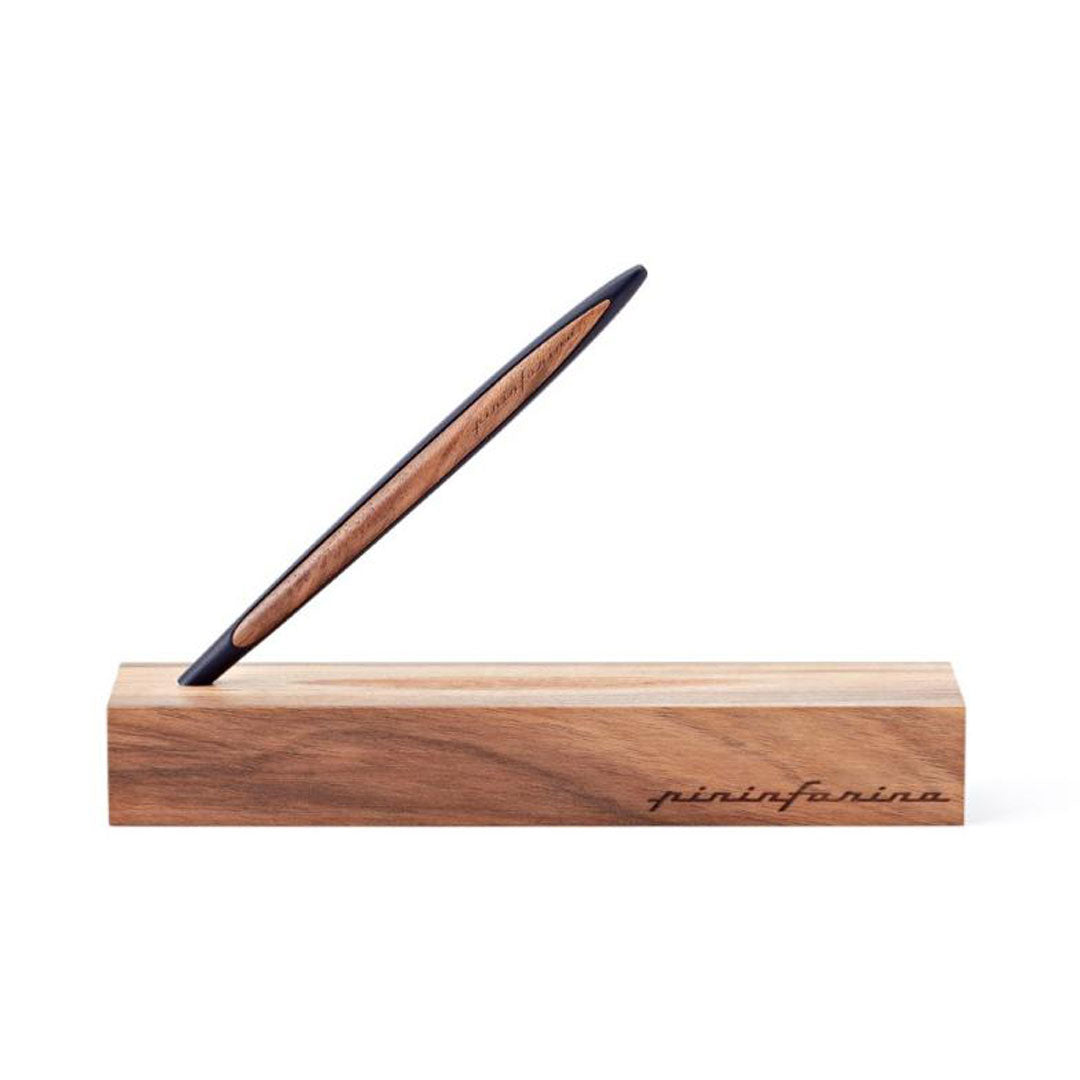 Pininfarina | Cambiano Classic Ink | Ballpoint Pen | Blue | Solid Wood Desk Stand