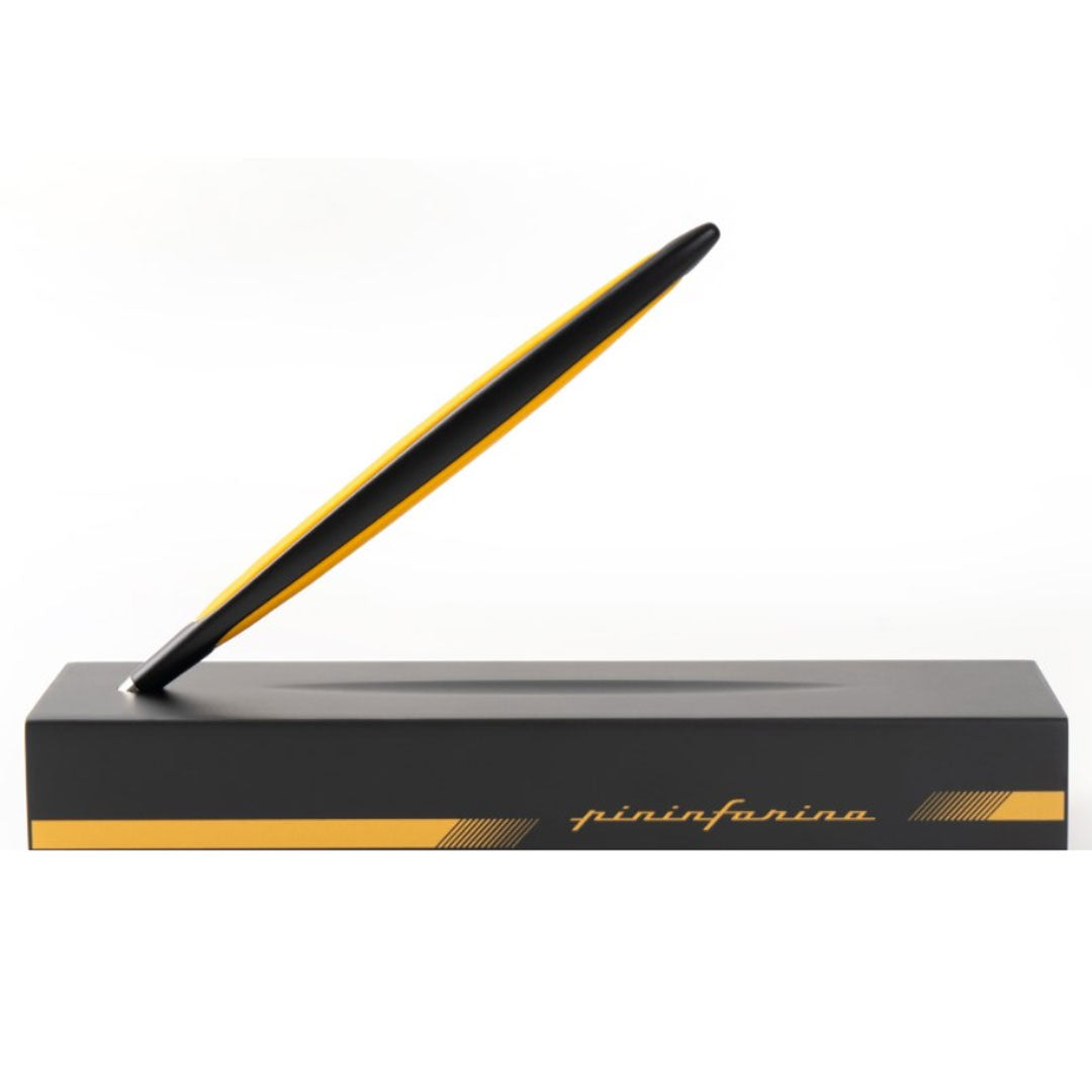 Pininfarina | Cambiano Race | Yellow | Ballpoint Pen | Racing Desk Stand