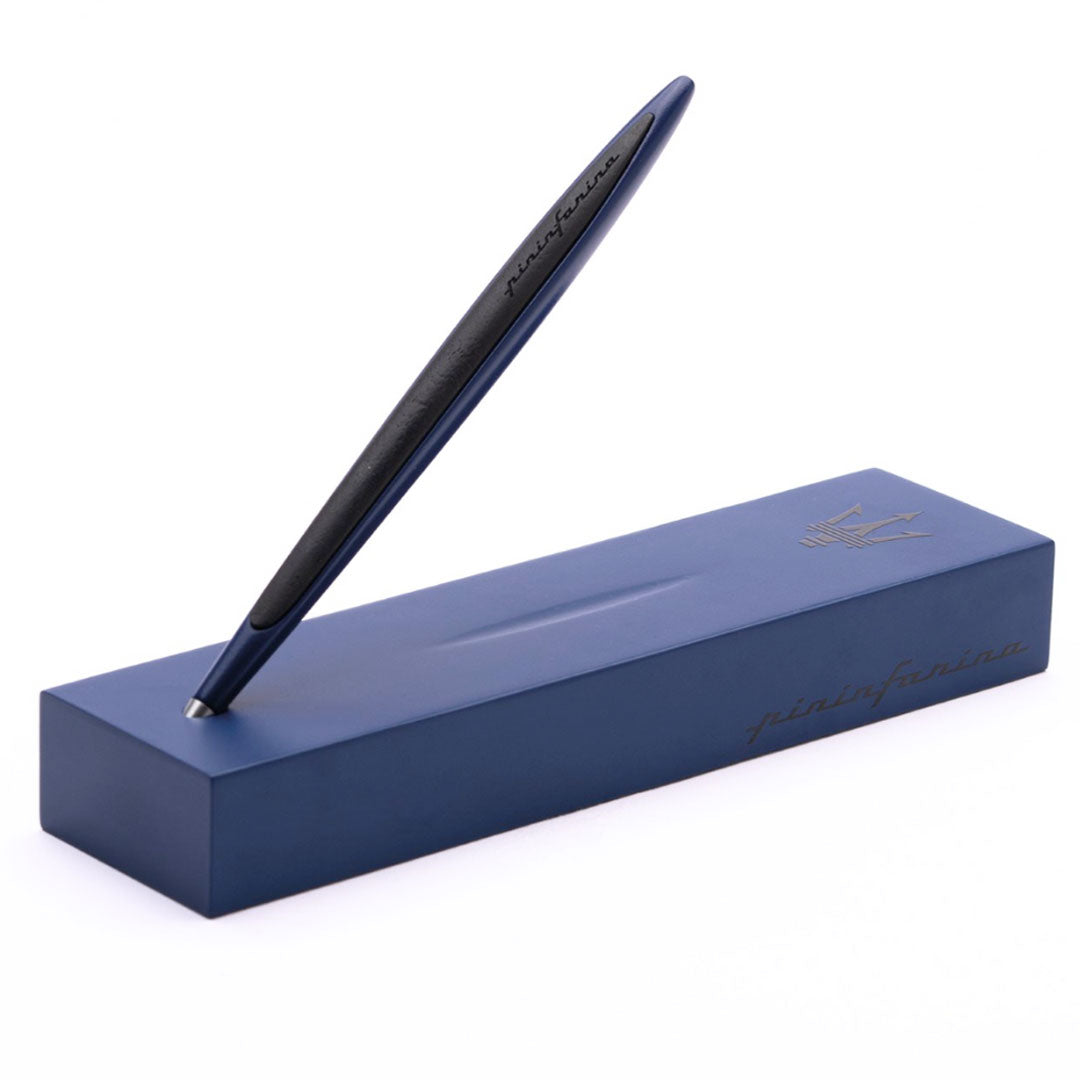 Pininfarina | Cambiano Maserati Special Edition Ballpoint | Blue | Wooden Display Base