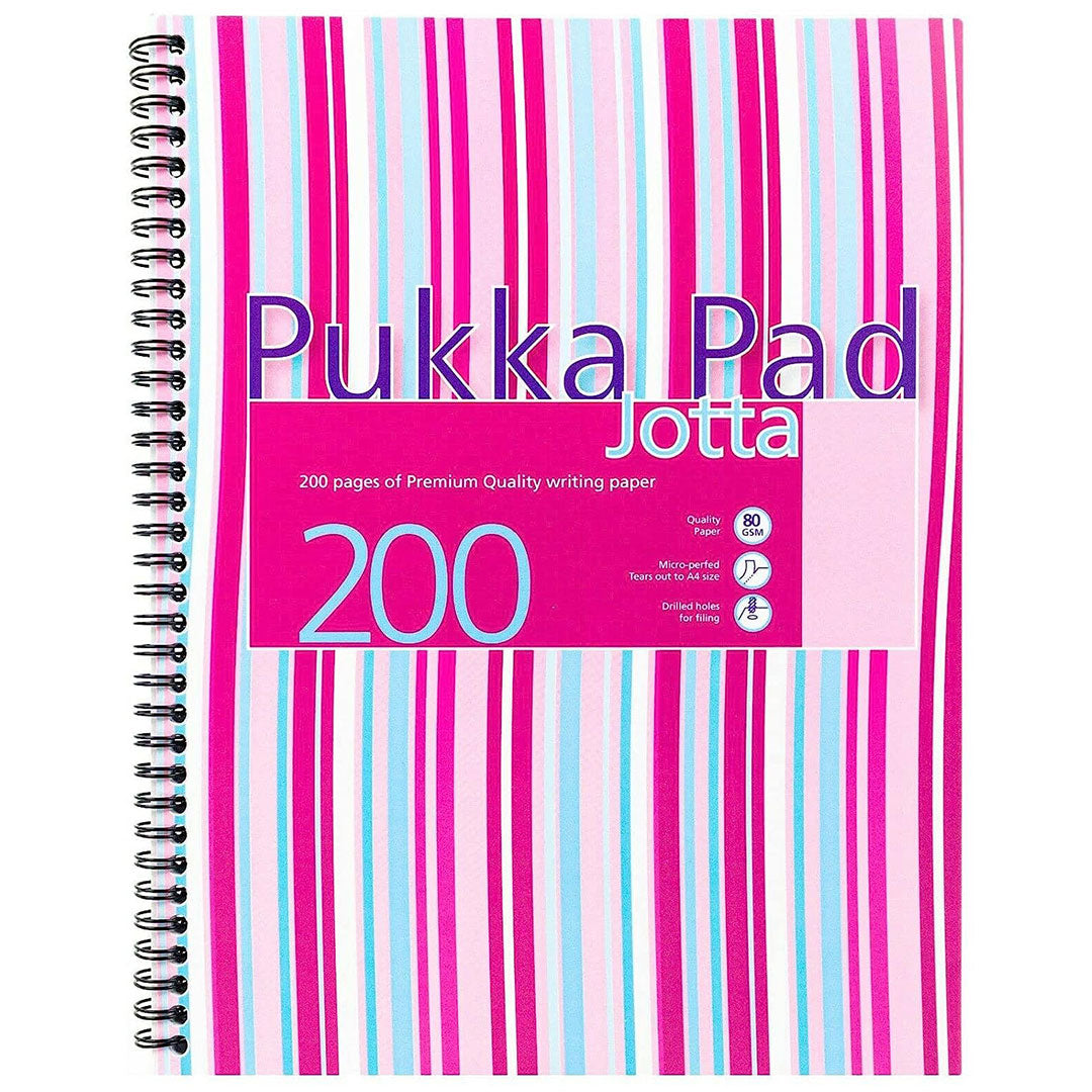 Pukka Pad | A4 | Jotta Polyprop Notebook | Pink Stripes