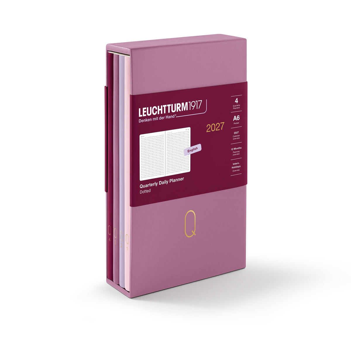 LEUCHTTURM1917 2027 Quarter Planner A6 (4PC) - Rose Shade